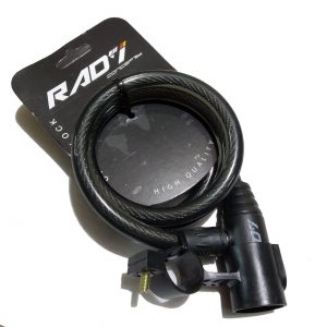 Cadeado Com Chave Para Bike 1,20m Aço Silicone Rad7