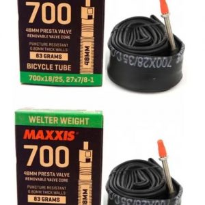 Par Camara Maxxis 700x18/25 27x7/8-1 Válv Presta (fina) 48mm